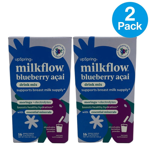 UpSpring Milkflow Blueberry Acai Drink Mix 16 Ct 2 Pack New EXP 04/27