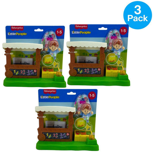 Fisher-Price Little People Farmer's Market Stand Musical Playset 3 Pack New