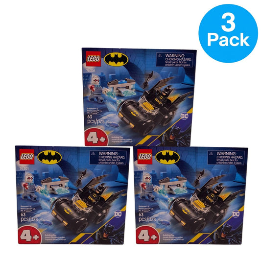 LEGO Batman Batmobile vs Mr Freeze 76301 63 Pc 3 Pack New