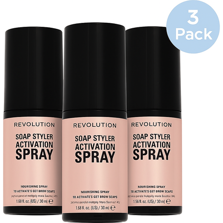 Revolution Soap Styler Activation Spray 50ml bottle 3 pack set for brow styling