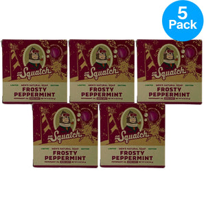 Dr. Squatch Limited Edition Frosty Peppermint Men's Natural Soap Bar Zero Grit 5