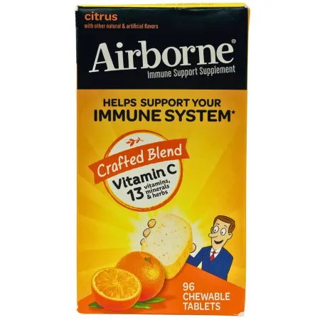 Airborne Immune Support Supplement Citrus 96ct – New 1