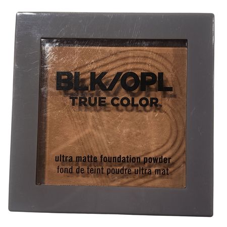 BLK/OPL True Color Ultra Matte Foundation Powder 500 Dark in 8.5g compact with sponge applicator