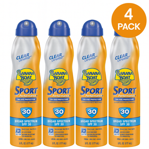 Banana Boat Sport Sunscreen SPF 30 4-pack bundle by Savvydeal for sun protection