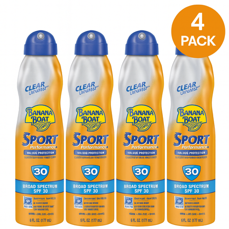 Banana Boat Sport Sunscreen SPF 30 4-pack bundle by Savvydeal for sun protection