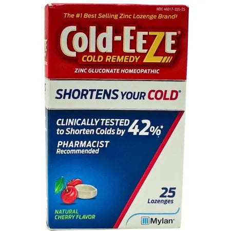Cold-Eeze Cold Remedy Cherry Flavor 25 Lozenges – Zinc Gluconate – New