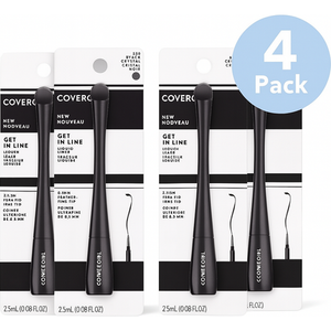 CoverGirl Get In Line Liquid Eyeliner 0.08 fl oz bottles in 4-pack set