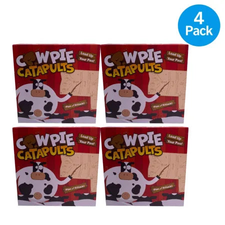 Cow Pie Catapults Family Game Set 4 Pack by The Good Game Company with launching mechanisms