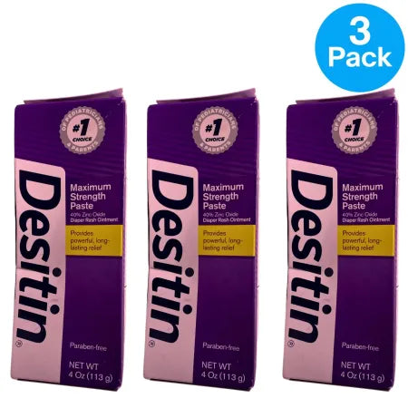 Desitin Maximum Strength 4oz diaper rash cream 3 pack with 2026 expiration date