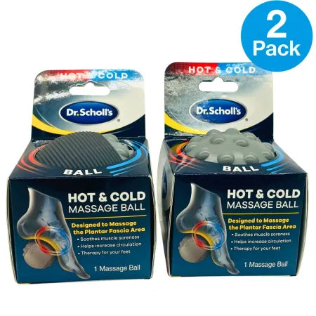 Dr. Scholl's Hot & Cold Massage Ball Set 2 Pack - therapeutic massage balls for pain relief