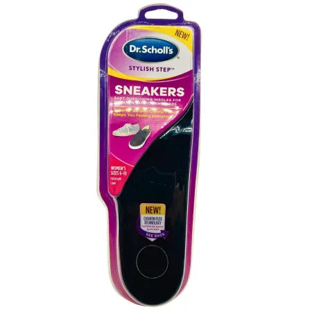 Dr. Scholl's Stylish Step Sneakers Insoles for Women sizes 6-10 with cushioned support