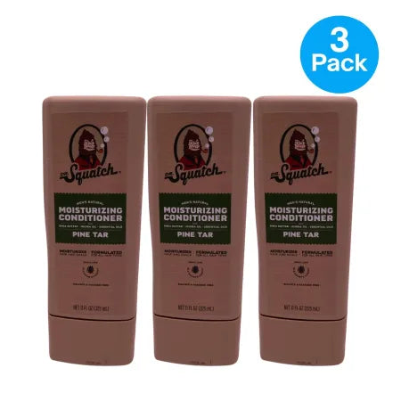 Dr Squatch Pine Tar Moisturizing Conditioner 11 oz bottle 3 pack set