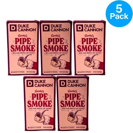 Duke Cannon Pipe Smoke Soap 10oz bars 5 pack display box