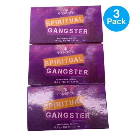 Essence Spiritual Gangster Eyeshadow Palette 3 Pack colorful makeup display