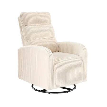 JIONJOY 360° Swivel Rocking Nursery Chair in Corduroy Fabric