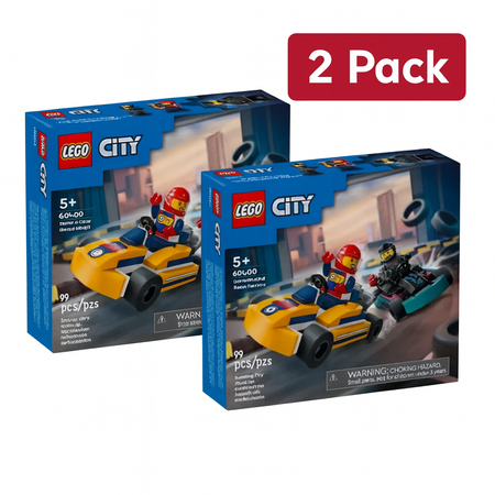 LEGO City Go-Karts and Race Drivers 60400 99 pcs 2 Pack New