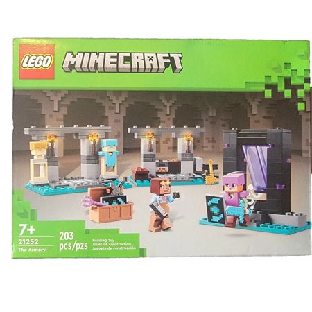 LEGO Minecraft The Armory 21252 Building Toy 203 Pieces 1 Pack New