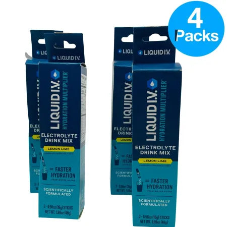 Liquid I.V. Hydration Multiplier Lemon Lime 12 drink mix sticks pack