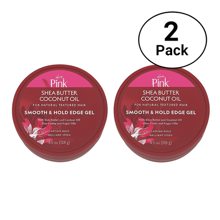 Luster’s Pink Edge Gel Shea Butter Coconut Oil 4.5 oz 2 Pack New