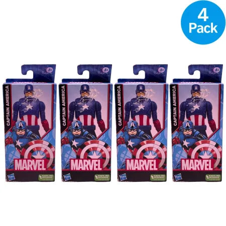 Hasbro Marvel Captain America Action Figure 4 Pack collectible set with multiple superhero figures