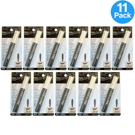 Maybelline Full N Soft Mascara Very Black 301 - 11 Pack Bundle