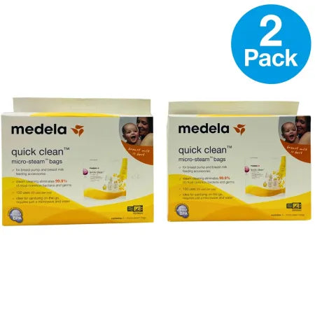 Medela Quick Clean Micro-Steam Bags 5ct Each 2 Pack New
