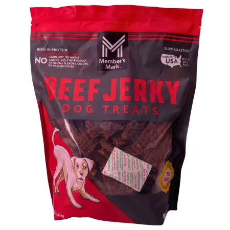 Member's Mark 3LB high protein beef jerky dog treats made in USA
