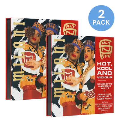 Milani Salt-N-Pepa Eyeshadow & Highlighter Palette 2-Pack with vibrant eyeshadow and highlighter shades