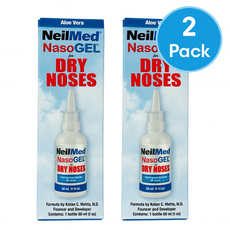 NeilMed NasoGel Aloe Vera 30ml Nasal Spray 2 Pack New
