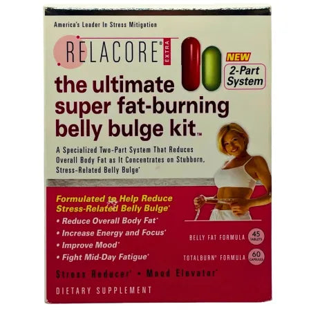 Relacore Extra Ultimate Super Fat-Burning Belly Bulge Kit product packaging