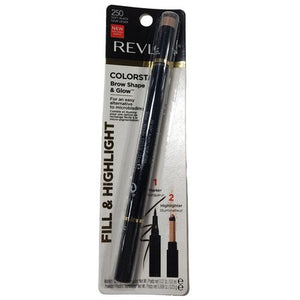 Revlon ColorStay Brow Shape & Glow Soft Black eyebrow product with shaping and highlighting formula