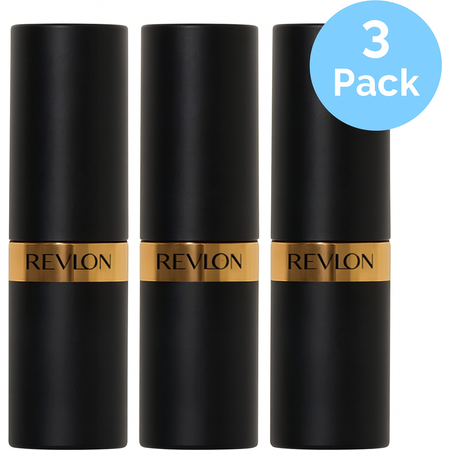 Revlon Super Lustrous Lipstick 3 Pack featuring new shades with glossy finish and rich color