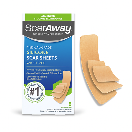 ScarAway Silicone Scar Sheets Variety Pack 8ct – New
