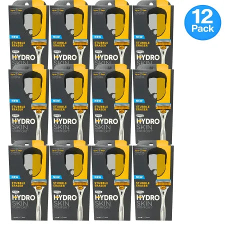 Schick Hydro Skin Comfort Stubble Eraser Razor 12 Pack – New