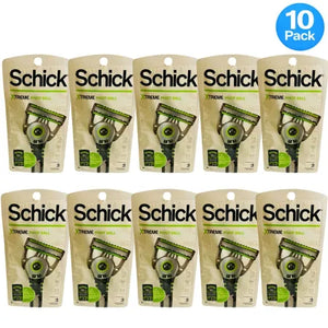 Schick Xtreme Pivot Ball Disposable Razor 3 Blade 10 Pack – New