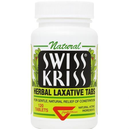 Swiss Kriss Herbal Laxative Tabs 120 Tablets 1 Pack New