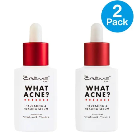 The Crème Shop What Acne? Hydrating Serum 2-pack bottles for acne-prone skin treatment