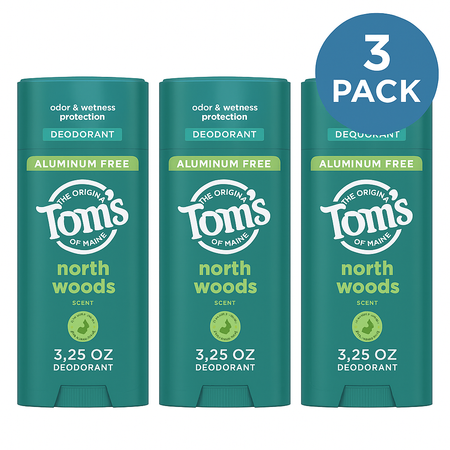 Tom's of Maine North Woods Deodorant 3.25 oz 3 Pack natural deodorant set