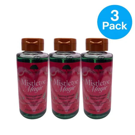 Tree Hut Mistletoe Magic Foaming Gel Wash Body Cleanser 18oz bottles 3 pack