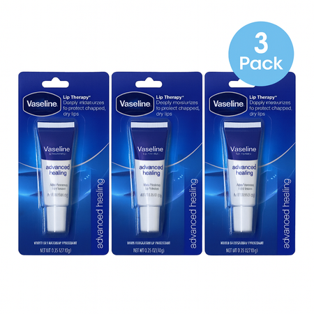 Vaseline Lip Therapy Advanced Healing 0.35oz – 3 Pack New