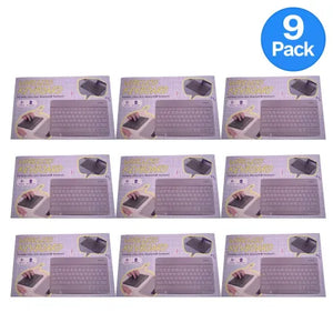 Wireless Bluetooth Keyboard Ultra Slim Rechargeable 9 Pack - White