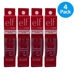 e.l.f. Jelly Pop Glow Reviver Lip Oil Juicy Splash 0.25 fl oz 4 Pack New