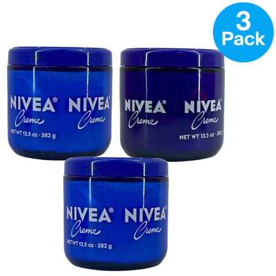 Nivea Creme Rich Moisturizing Body Face & Hands Cream Jar 13.5oz 3 Pack New
