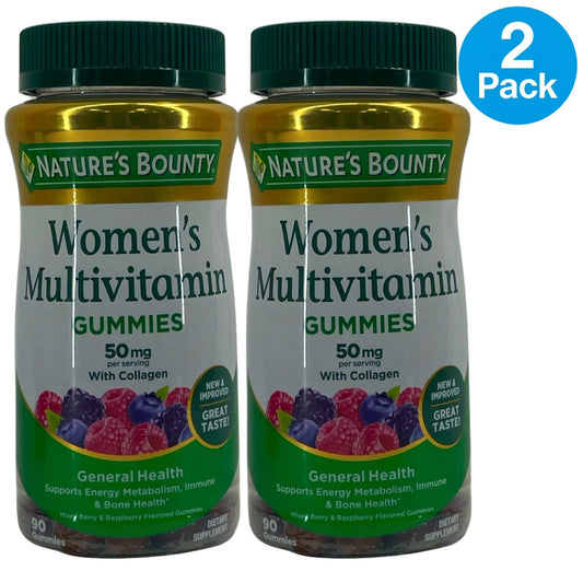 Nature's Bounty Women's Multivitamin Gummies With Collagen 90 Count Exp 11/26