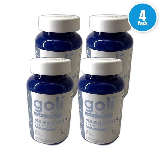 Goli Zero Sugar Magnesium Gummies 240 Total Exp 02/27 Pack of 4 New