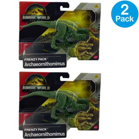 Jurassic World Rebirth Frenzy Pack Archaeornithomimus Figure Mattel 2 Pack