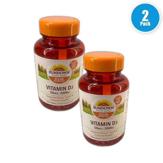 Sundown Naturals Vitamin D3 Softgels 1700 Total Exp 05/27 Pack of 2 New