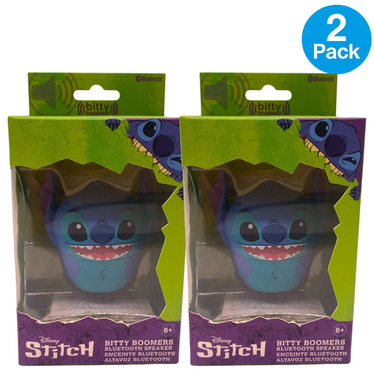 Disney Lilo & Stitch Bitty Boomers Mini Portable Bluetooth Speaker 2 Pack New