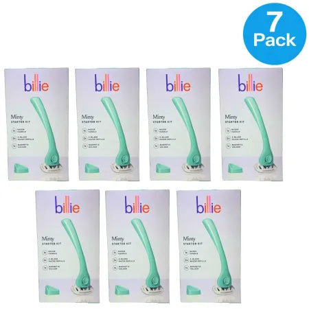 Billie Minty Starter Kit Razor with Magnetic Holder - 7 Pack Bundle Set product image