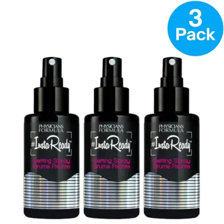 Physicians Formula #InstaReady Setting Spray 3.4 fl oz bottle in 3-pack set for long-lasting makeup